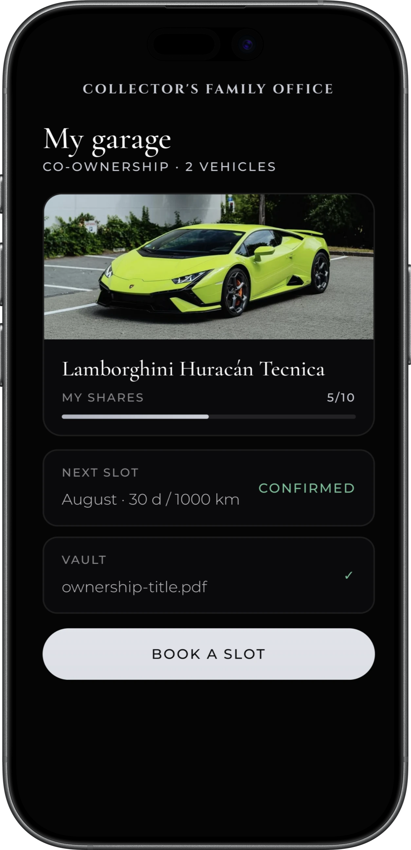 Collector&rsquo;s Family Office App